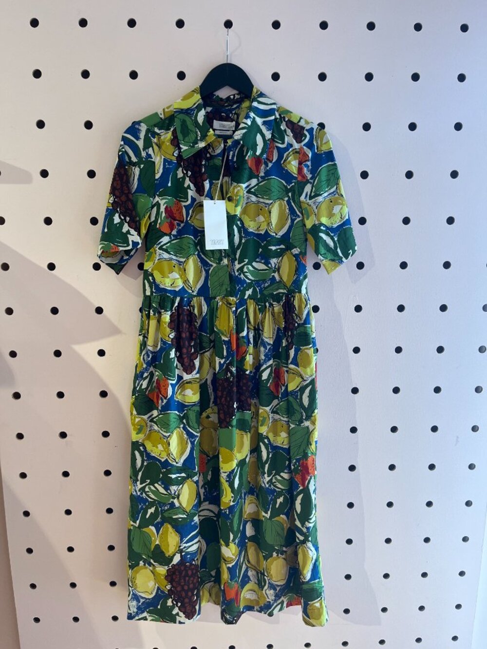 Sketched Fruit Print Dress